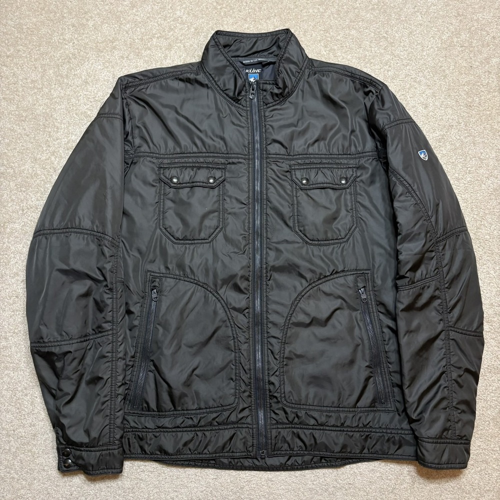 Kuhl Revolt Jacket Mens Large Raven Pertex Primaloft Insulated Full Zip Outdoor